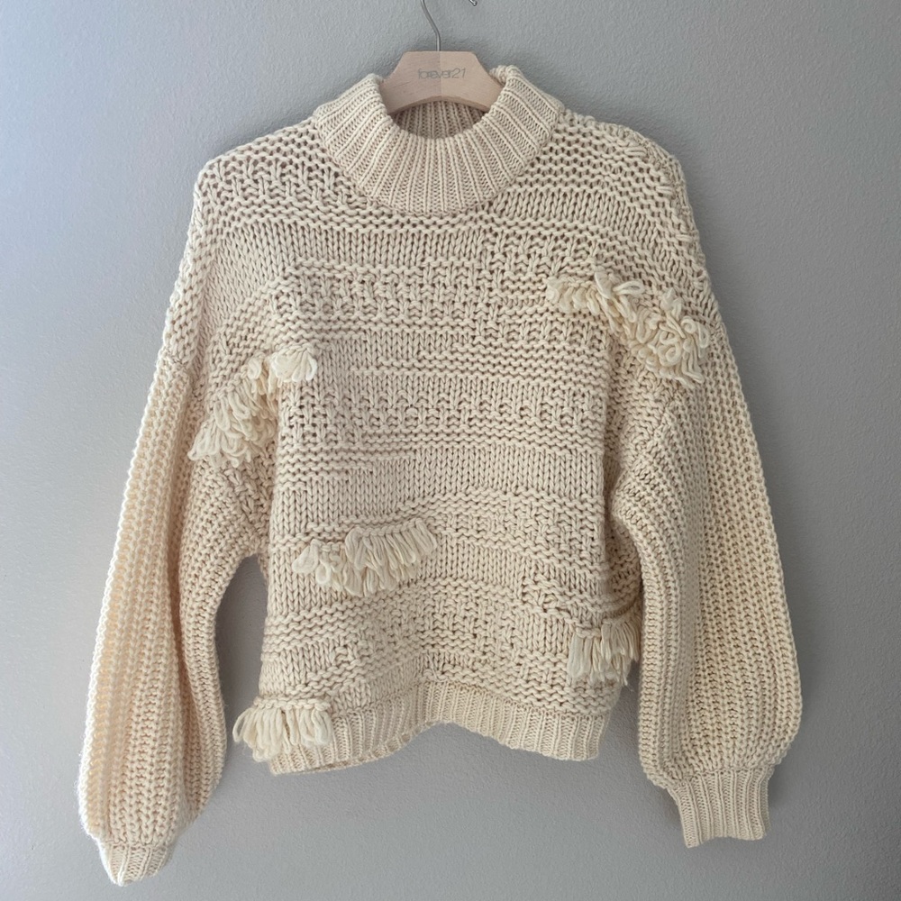 Knit detail sweater